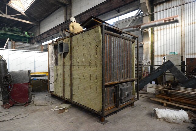 Твердотопливный промышленный котел 1.86 МВт - изготовление